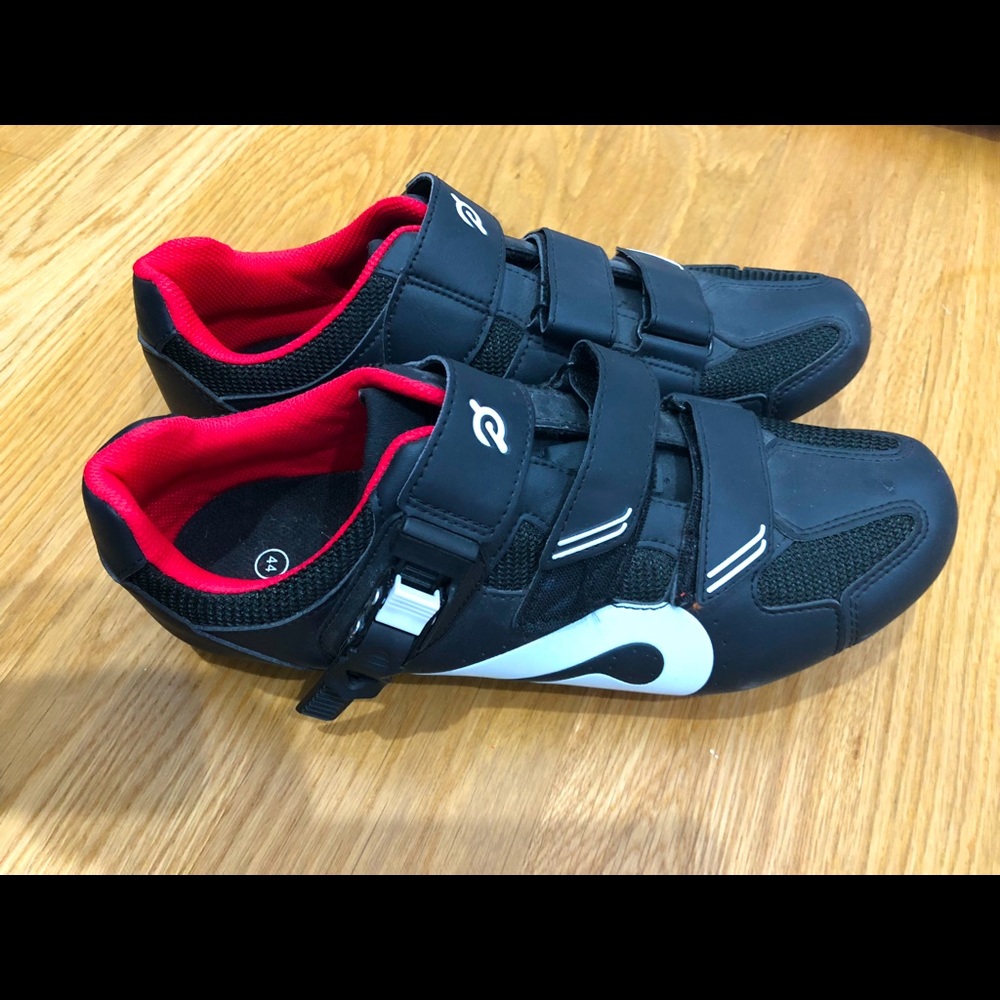 Peloton Black Leather Cycling Shoes sz 44